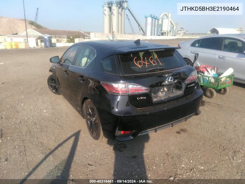 JTHKD5BH3E2190464 2014 Lexus Ct 200H Hybrid