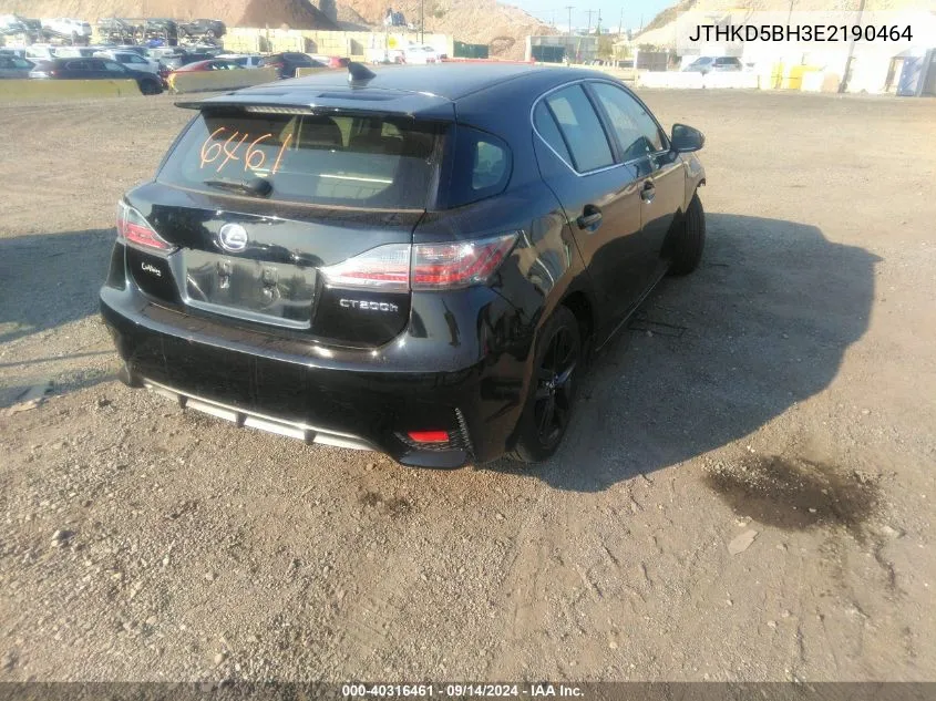 JTHKD5BH3E2190464 2014 Lexus Ct 200H Hybrid