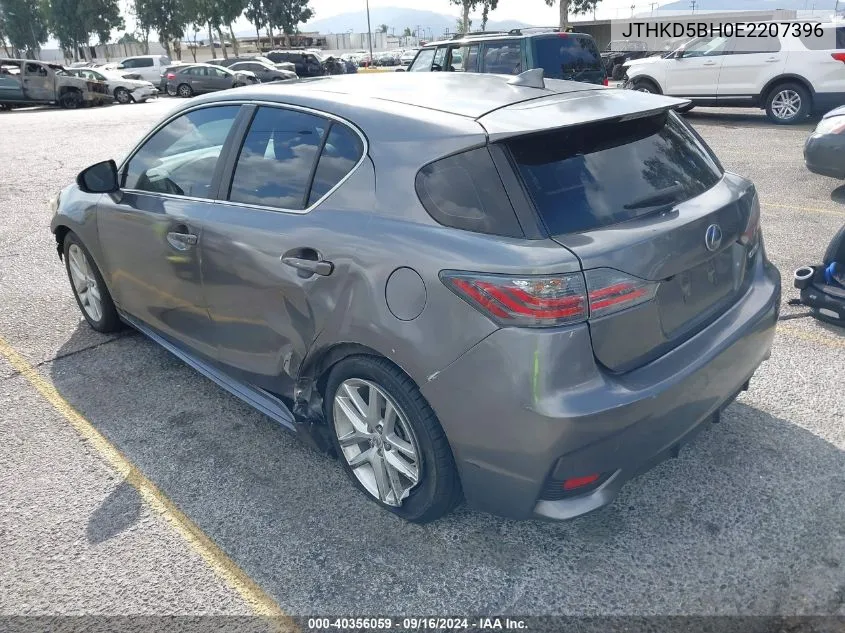 2014 Lexus Ct 200H Hybrid VIN: JTHKD5BH0E2207396 Lot: 40356059