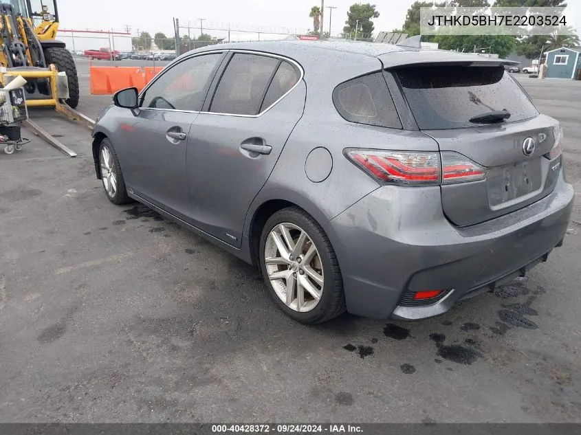 JTHKD5BH7E2203524 2014 Lexus Ct 200