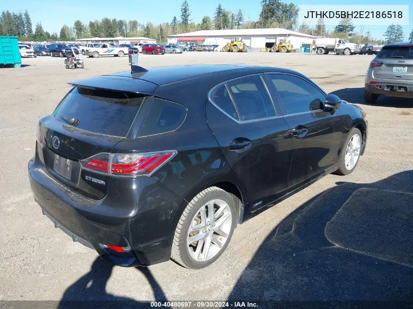 2014 Lexus Ct 200H VIN: JTHKD5BH2E2186518 Lot: 40480697