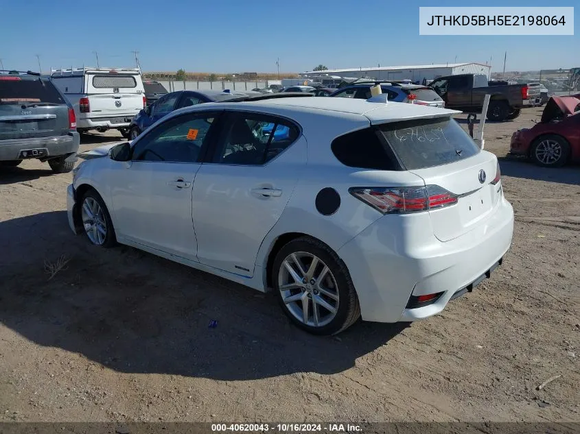 2014 Lexus Ct 200H VIN: JTHKD5BH5E2198064 Lot: 40620043