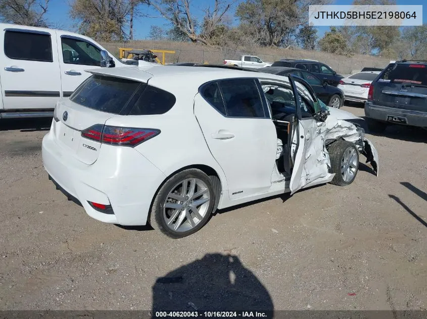 2014 Lexus Ct 200H VIN: JTHKD5BH5E2198064 Lot: 40620043