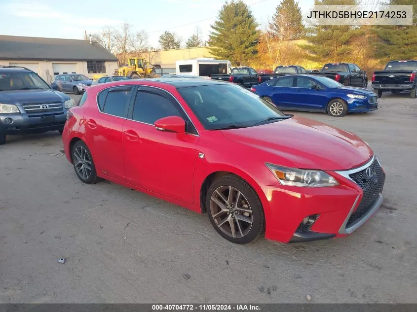 2014 Lexus Ct 200H VIN: JTHKD5BH9E2174253 Lot: 40704772