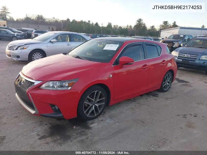 2014 Lexus Ct 200H VIN: JTHKD5BH9E2174253 Lot: 40704772