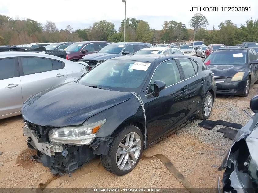 2014 Lexus Ct 200H VIN: JTHKD5BH1E2203891 Lot: 40776187