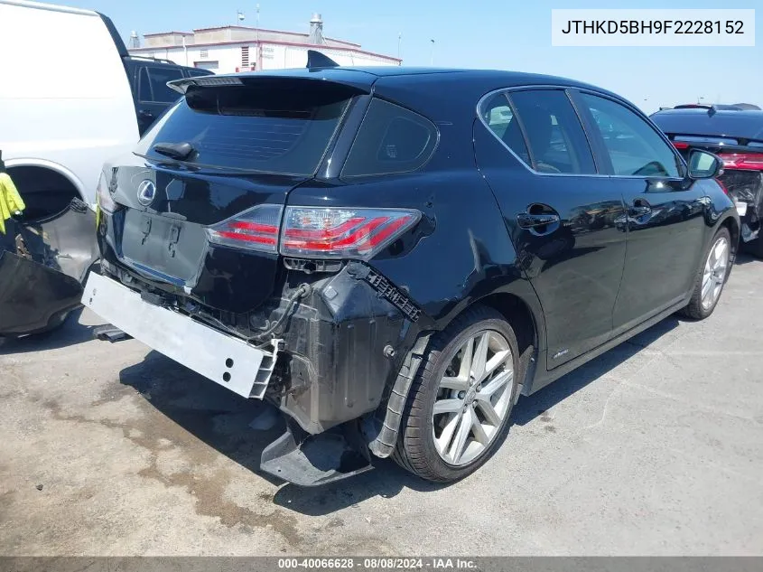 2015 Lexus Ct 200H VIN: JTHKD5BH9F2228152 Lot: 40066628