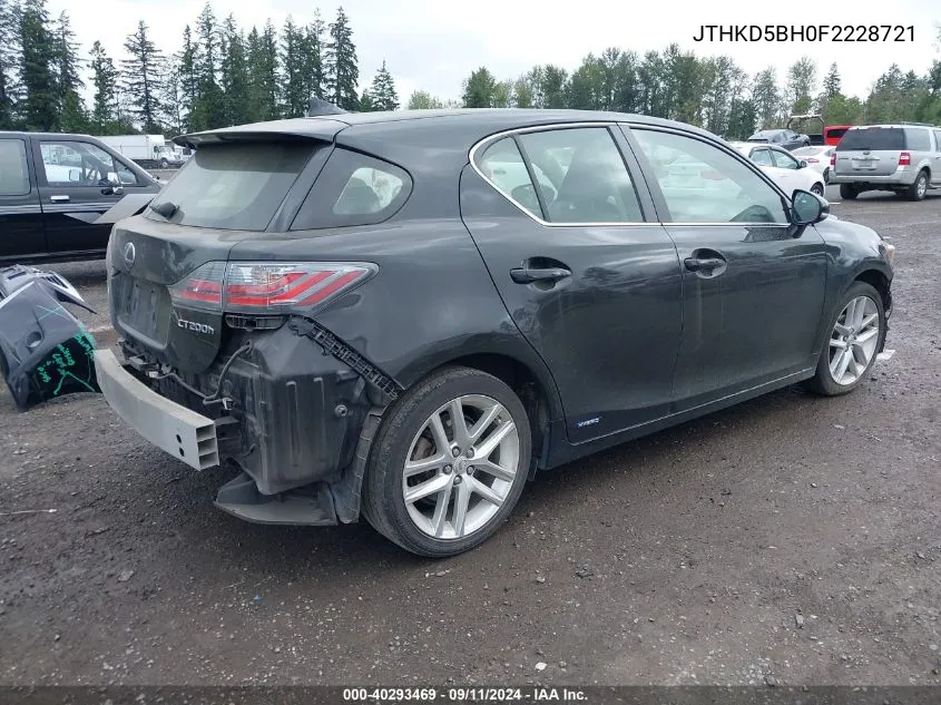 JTHKD5BH0F2228721 2015 Lexus Ct 200H 200