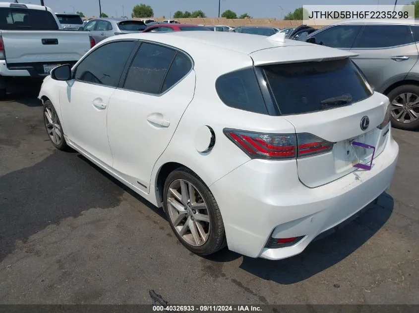 2015 Lexus Ct 200H VIN: JTHKD5BH6F2235298 Lot: 40326933