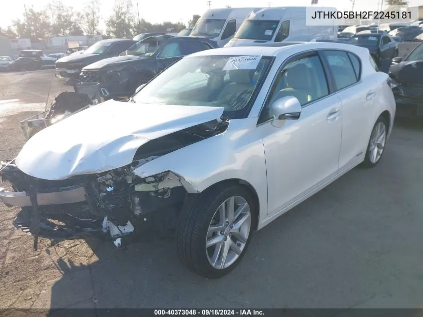 2015 Lexus Ct 200 VIN: JTHKD5BH2F2245181 Lot: 40373048