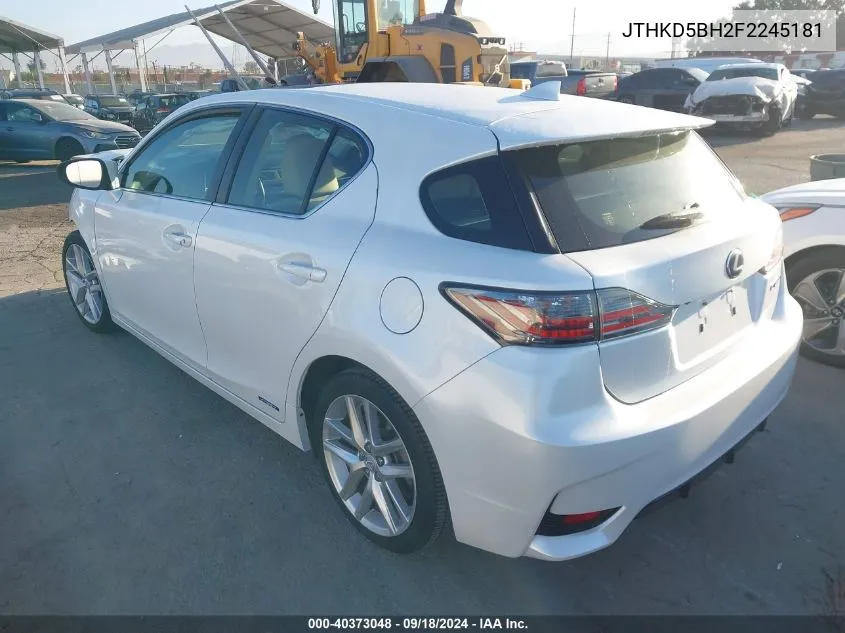 2015 Lexus Ct 200 VIN: JTHKD5BH2F2245181 Lot: 40373048