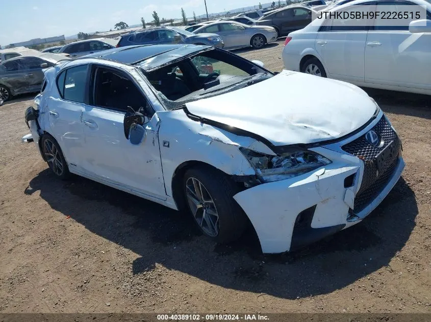 2015 Lexus Ct 200H VIN: JTHKD5BH9F2226515 Lot: 40389102