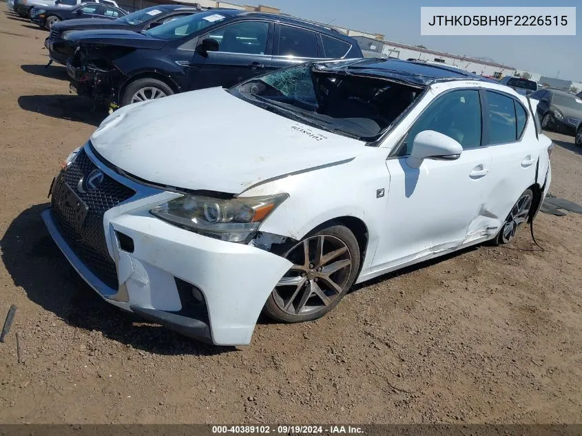 2015 Lexus Ct 200H VIN: JTHKD5BH9F2226515 Lot: 40389102