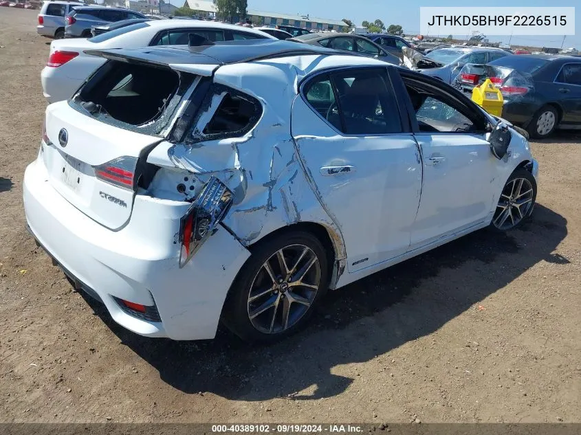 2015 Lexus Ct 200H VIN: JTHKD5BH9F2226515 Lot: 40389102