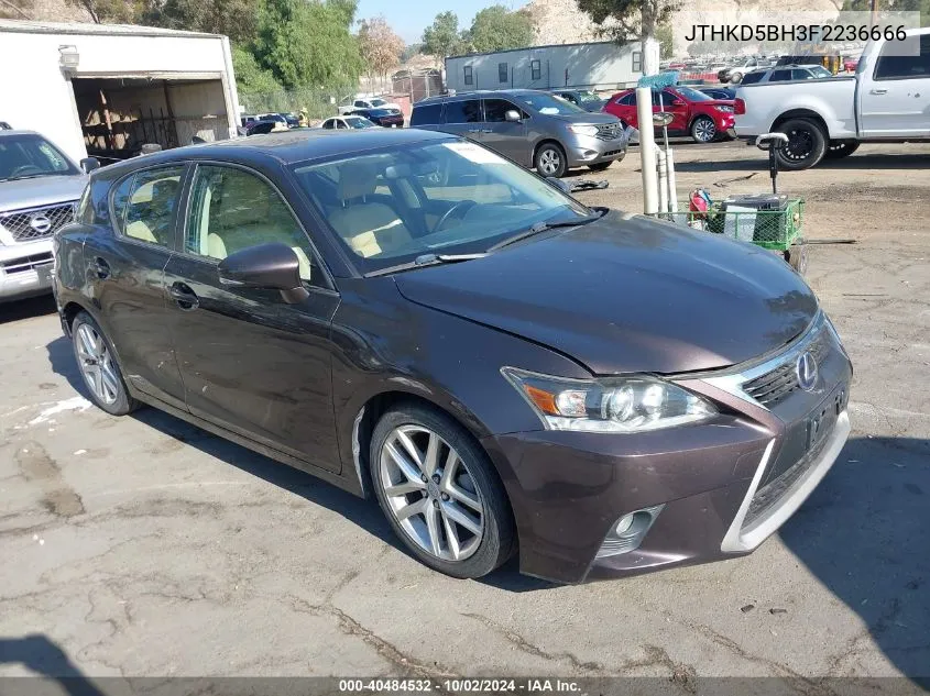 2015 Lexus Ct 200H VIN: JTHKD5BH3F2236666 Lot: 40484532