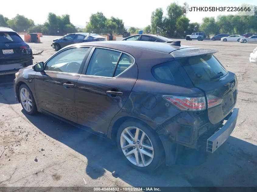 2015 Lexus Ct 200H VIN: JTHKD5BH3F2236666 Lot: 40484532