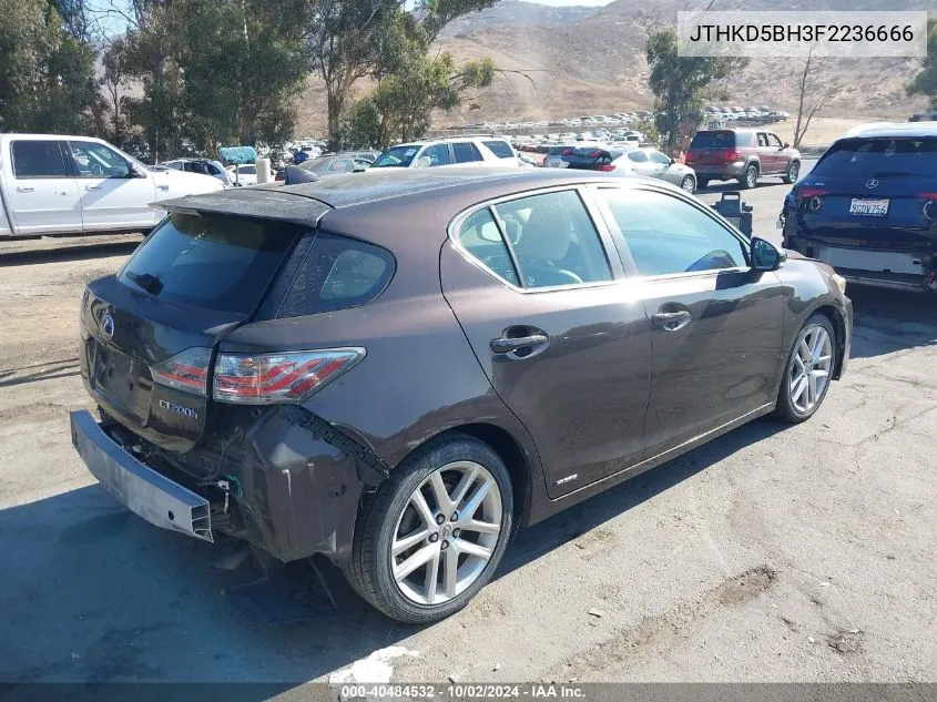 2015 Lexus Ct 200H VIN: JTHKD5BH3F2236666 Lot: 40484532