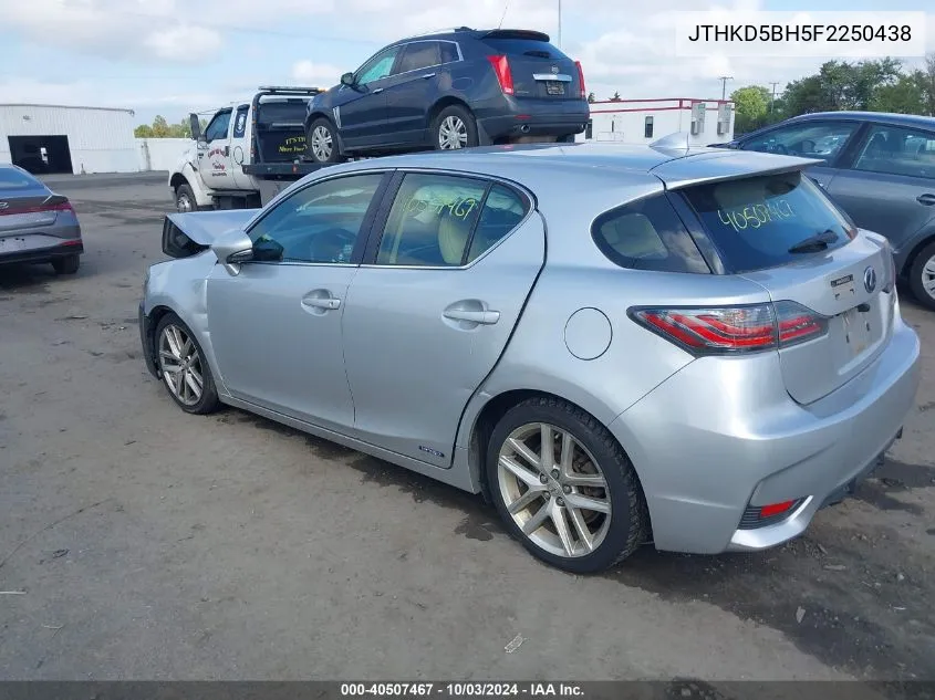 2015 Lexus Ct 200H VIN: JTHKD5BH5F2250438 Lot: 40507467