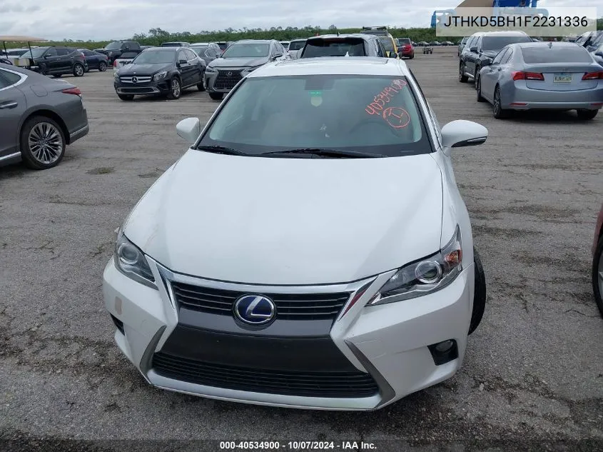 2015 Lexus Ct 200 VIN: JTHKD5BH1F2231336 Lot: 40534900