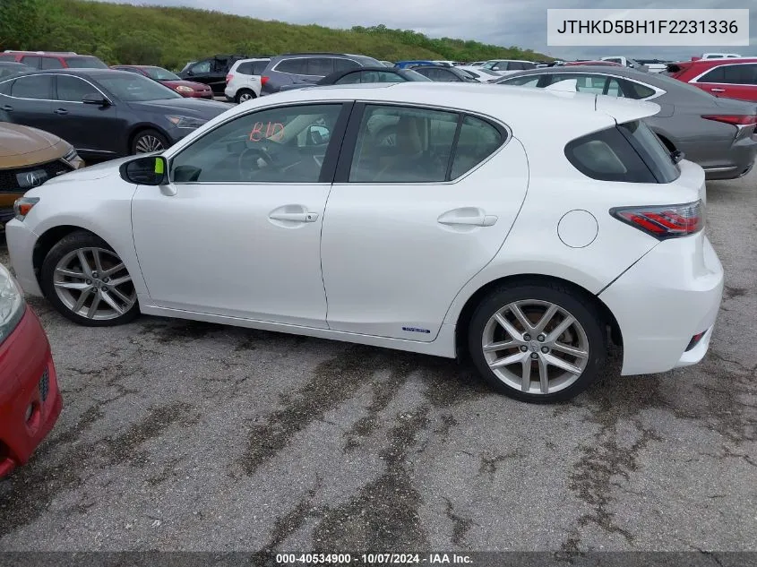 2015 Lexus Ct 200 VIN: JTHKD5BH1F2231336 Lot: 40534900