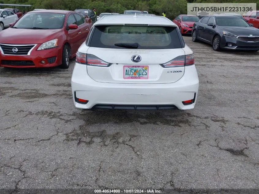 2015 Lexus Ct 200 VIN: JTHKD5BH1F2231336 Lot: 40534900