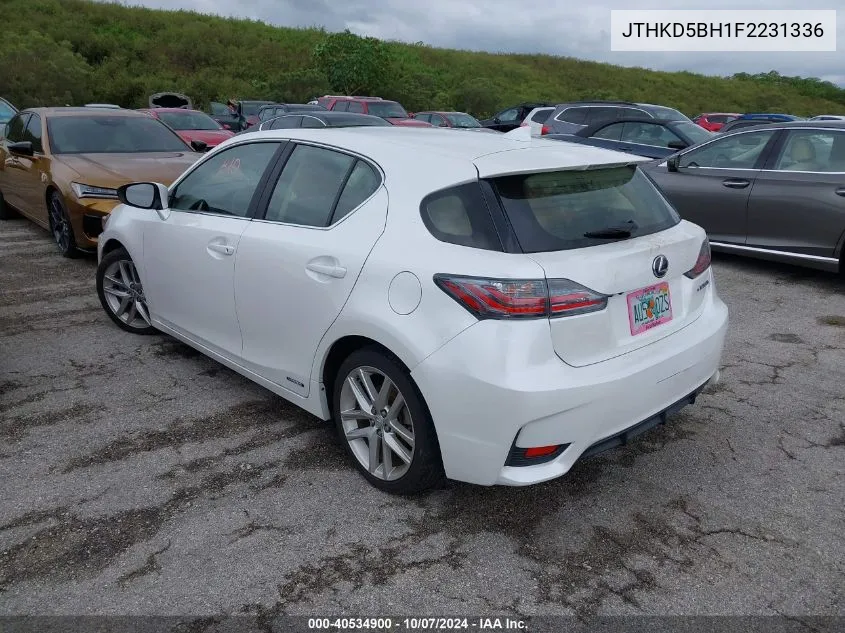 2015 Lexus Ct 200 VIN: JTHKD5BH1F2231336 Lot: 40534900