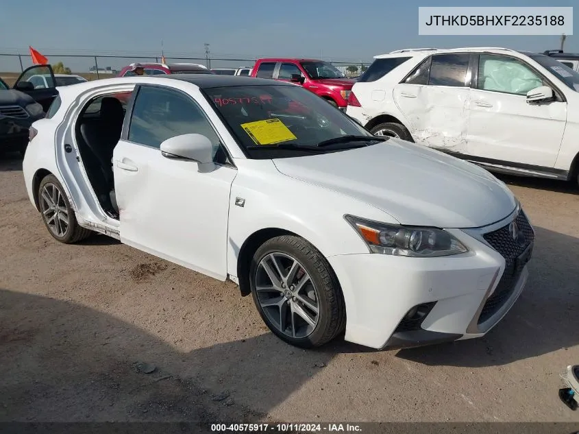 2015 Lexus Ct 200H 200 VIN: JTHKD5BHXF2235188 Lot: 40575917