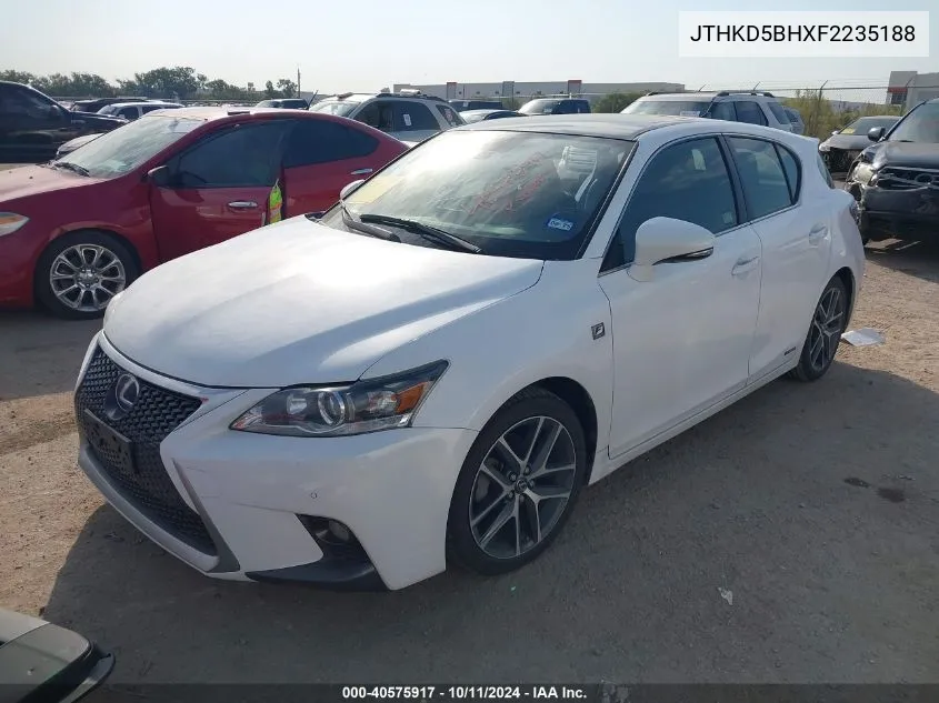 2015 Lexus Ct 200H 200 VIN: JTHKD5BHXF2235188 Lot: 40575917