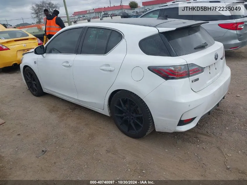 2015 Lexus Ct 200H VIN: JTHKD5BH7F2235049 Lot: 40740097