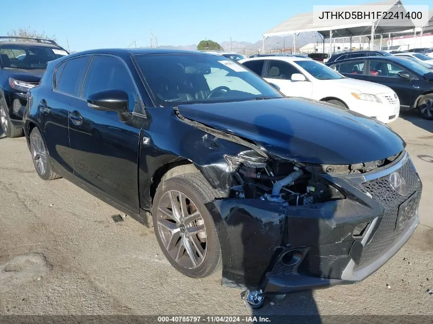 2015 Lexus Ct 200H VIN: JTHKD5BH1F2241400 Lot: 40785797