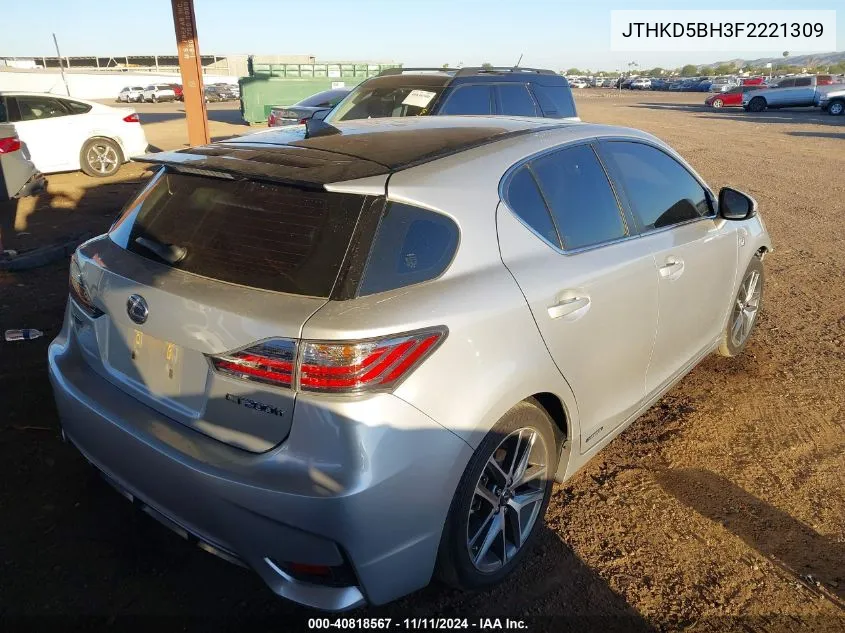 2015 Lexus Ct 200H VIN: JTHKD5BH3F2221309 Lot: 40818567