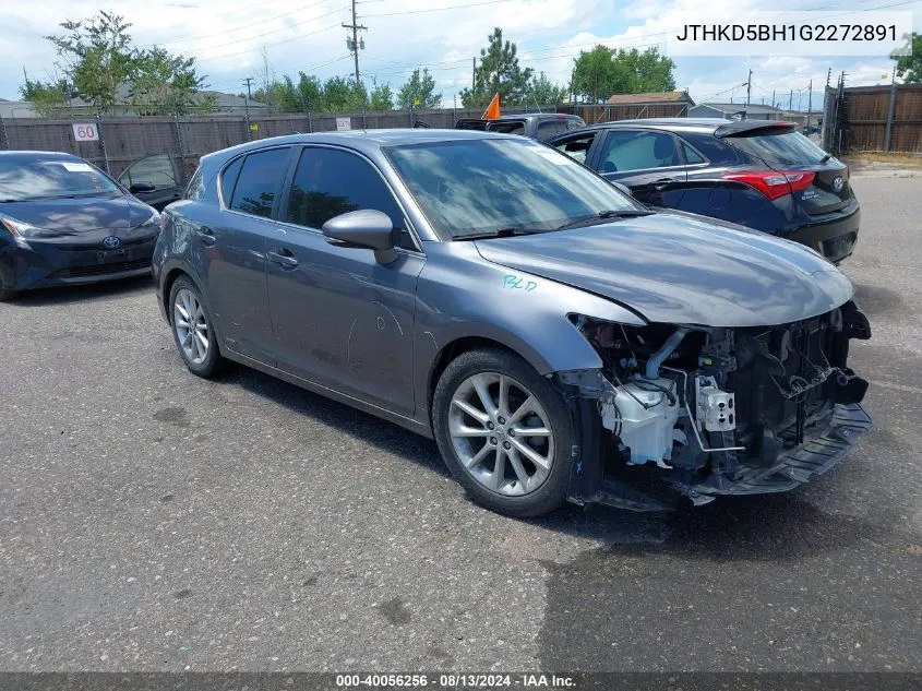 2016 Lexus Ct 200H VIN: JTHKD5BH1G2272891 Lot: 40056256