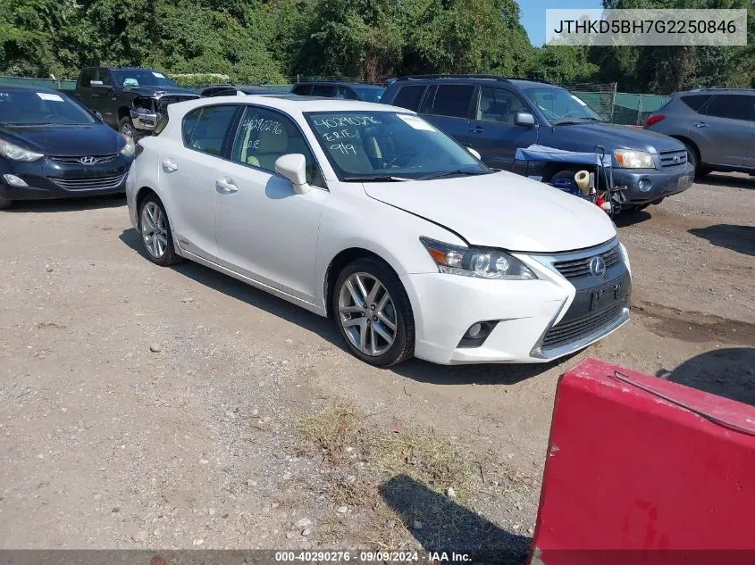 2016 Lexus Ct 200H VIN: JTHKD5BH7G2250846 Lot: 40290276