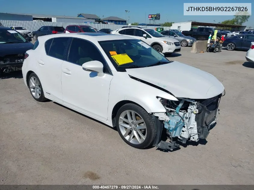 2016 Lexus Ct 200H VIN: JTHKD5BH9G2267826 Lot: 40457279