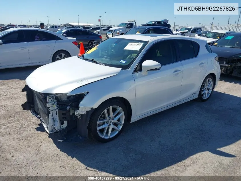 2016 Lexus Ct 200H VIN: JTHKD5BH9G2267826 Lot: 40457279