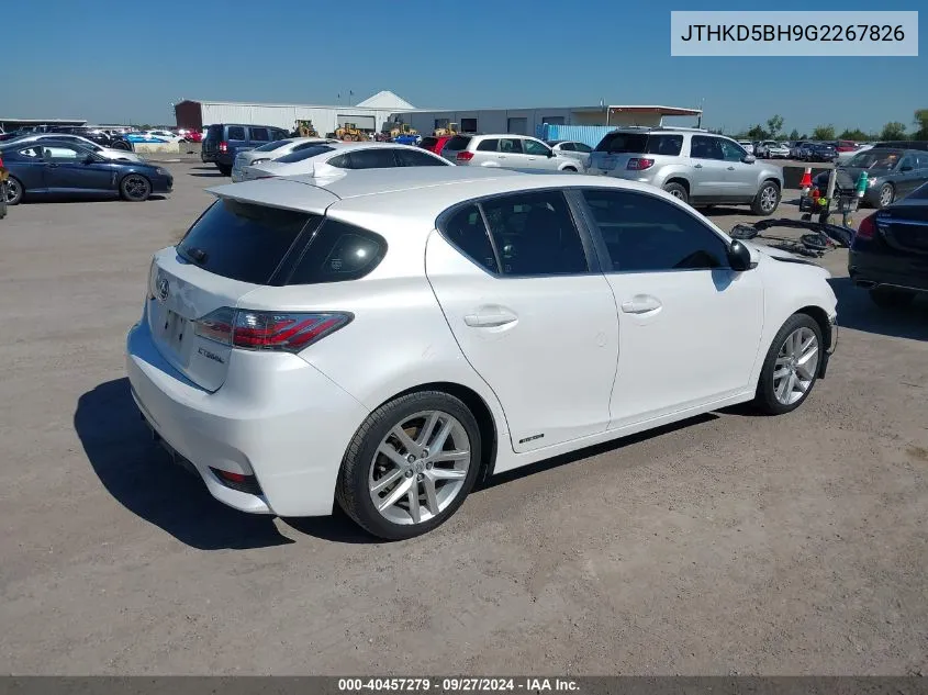 JTHKD5BH9G2267826 2016 Lexus Ct 200H