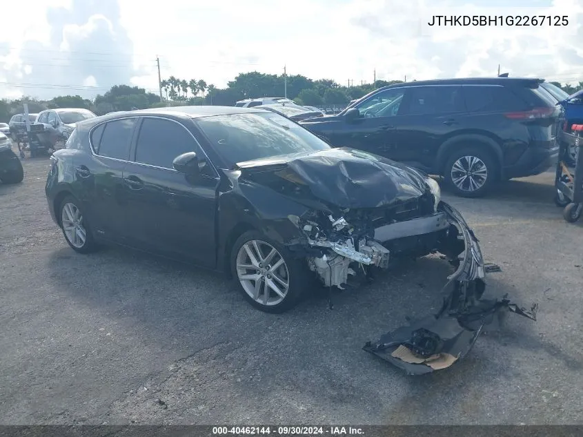 2016 Lexus Ct 200 VIN: JTHKD5BH1G2267125 Lot: 40462144