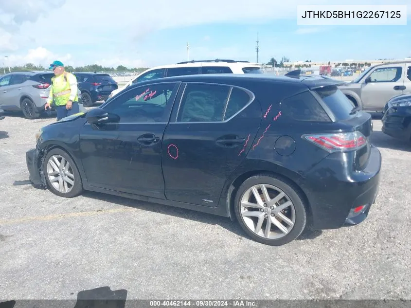 2016 Lexus Ct 200 VIN: JTHKD5BH1G2267125 Lot: 40462144