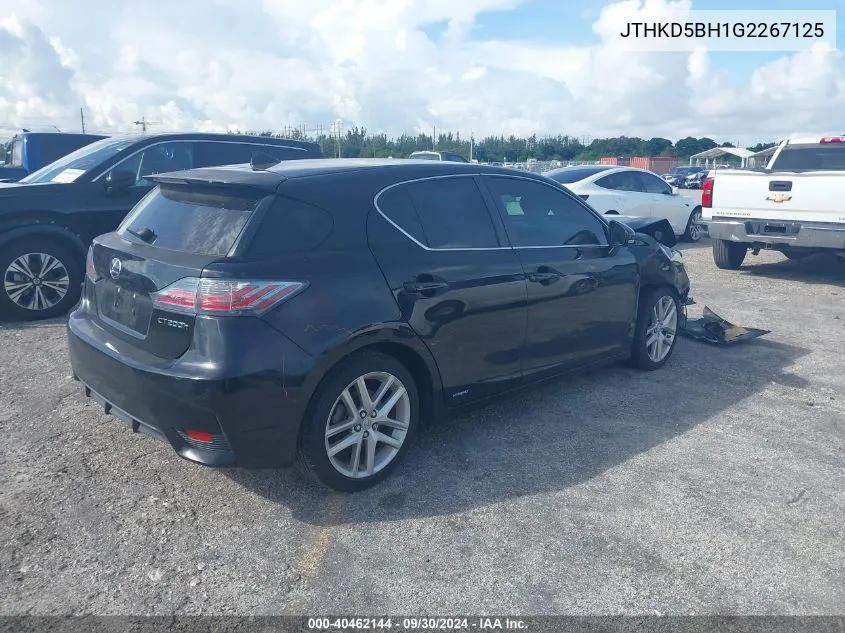 2016 Lexus Ct 200 VIN: JTHKD5BH1G2267125 Lot: 40462144