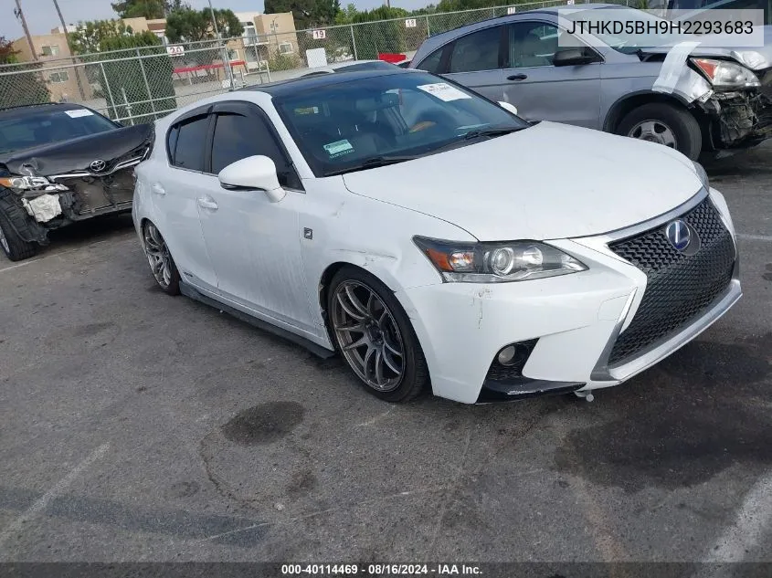 2017 Lexus Ct 200H VIN: JTHKD5BH9H2293683 Lot: 40114469