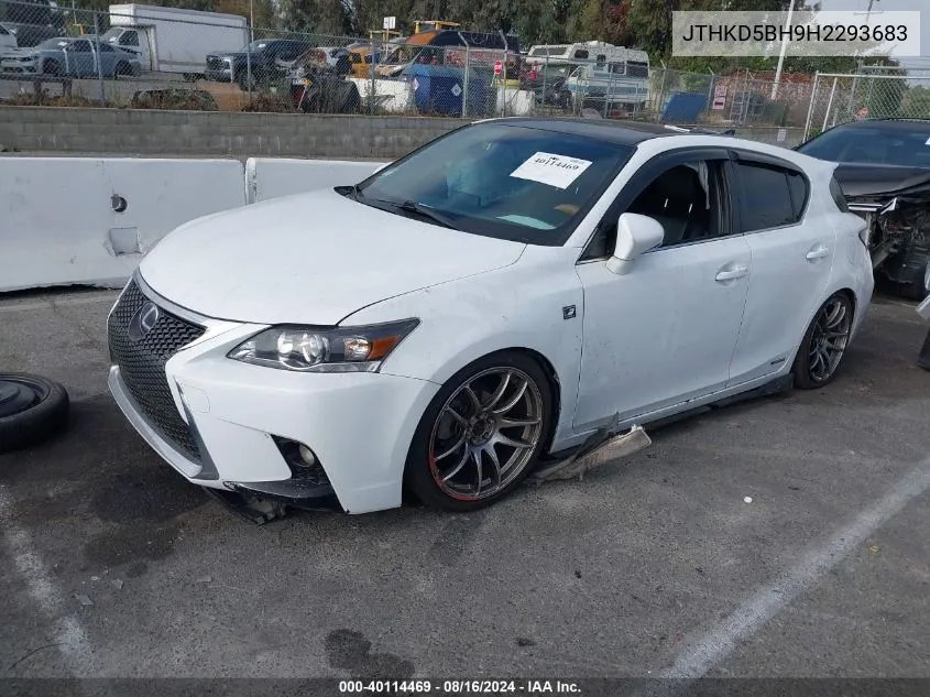 2017 Lexus Ct 200H VIN: JTHKD5BH9H2293683 Lot: 40114469