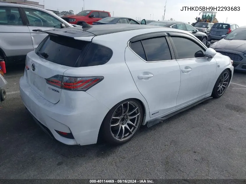 2017 Lexus Ct 200H VIN: JTHKD5BH9H2293683 Lot: 40114469