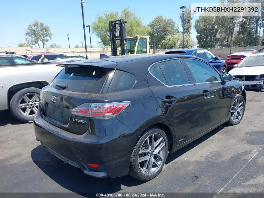 JTHKD5BHXH2291392 2017 Lexus Ct 200H