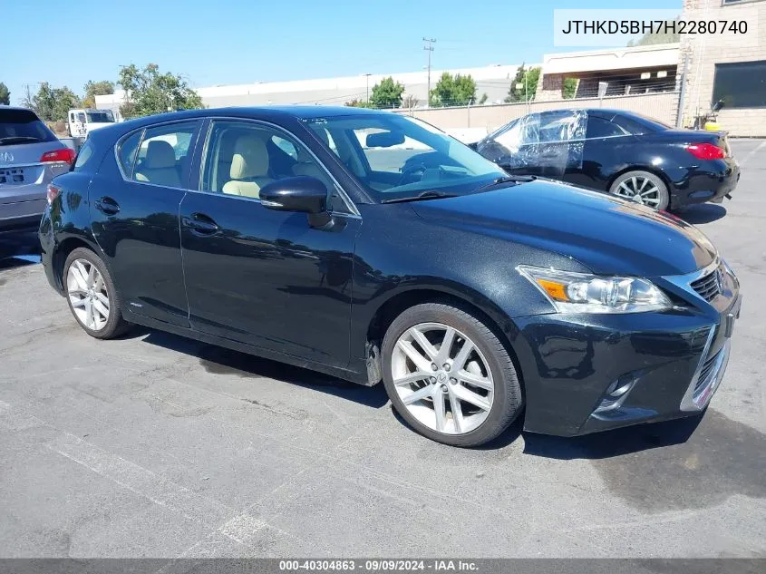 2017 Lexus Ct 200H VIN: JTHKD5BH7H2280740 Lot: 40304863