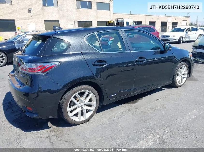 JTHKD5BH7H2280740 2017 Lexus Ct 200H