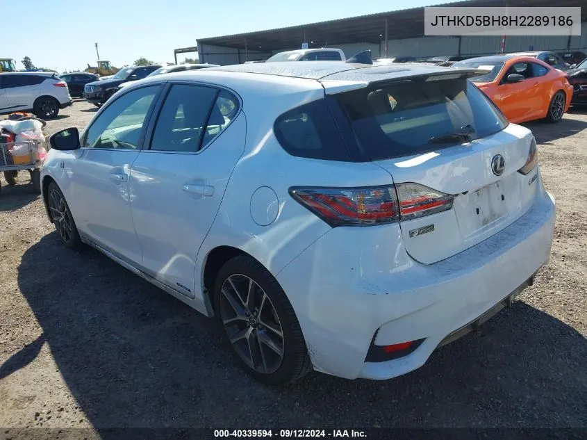 2017 Lexus Ct 200H VIN: JTHKD5BH8H2289186 Lot: 40339594