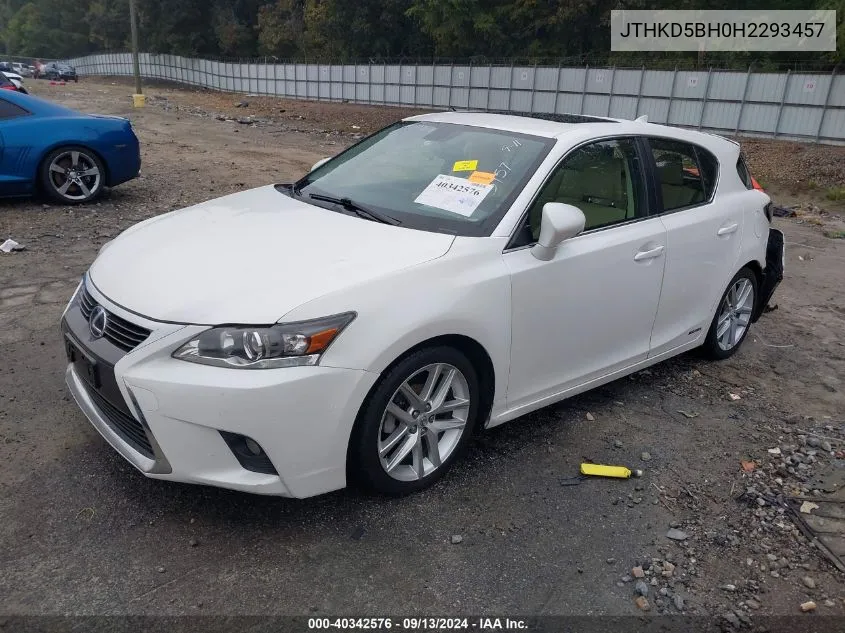 2017 Lexus Ct 200H VIN: JTHKD5BH0H2293457 Lot: 40342576