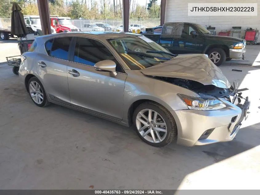 2017 Lexus Ct 200H VIN: JTHKD5BHXH2302228 Lot: 40435763