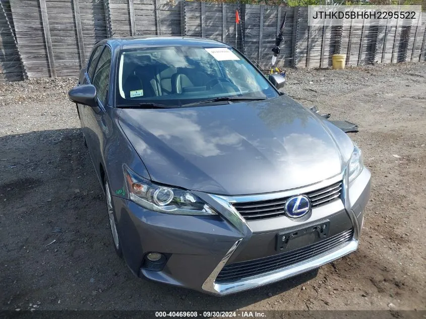 2017 Lexus Ct 200H VIN: JTHKD5BH6H2295522 Lot: 40469608