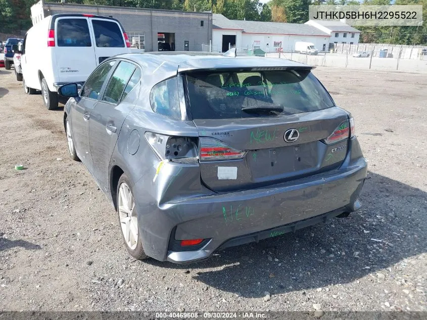 JTHKD5BH6H2295522 2017 Lexus Ct 200H